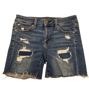 American Eagle Outfitters Next Level Stretch MIDI Denim Shorts